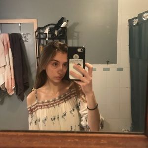 Off the shoulder floral top